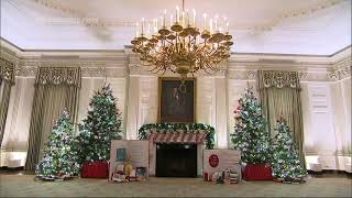 White House unveils holiday decorations [upl. by Dnomsed36]