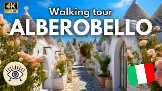 ITALIA Puglia 4K Alberobello ✅ PASEO A PIE con subtítulos quotWALKING TOURquot  Relax  ASMR [upl. by Dulce407]