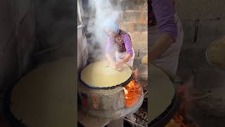 Huge frying pan crepe youtubeshorts [upl. by Cordy]