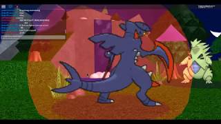 mega battle tyranitar vs garchomp in pokemon brick bronze [upl. by Yerfoeg440]