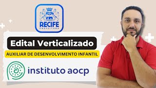 CONCURSO RECIFE  EDITAL VERTICALIZADO  QUESTÕES AOCP [upl. by Nitsirhc]