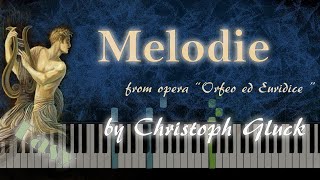 Gluck  Melodie Orfeo ed Euridice  Piano Tutorial [upl. by Tracy475]