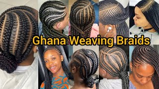 Elegant Cornrow Braids for Ladies  Ghana Weaving Hairstyles  Straight Back Cornrow Hairstyles [upl. by Arsuy]