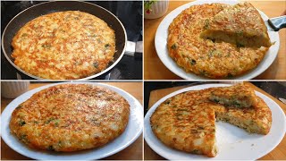 Spanish Omelette Recipe ♥️  Easiest Breakfast Recipe Tortilla De Patata [upl. by Bertelli]