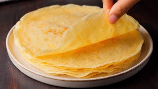 Homemade Crepes Recipe  Basic French Crepes Recipe [upl. by Nomelc]