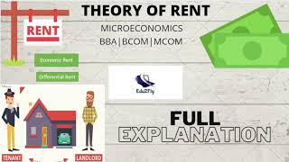 Theory of Rent  Introduction  Types of Rent  Microeconomics  BBA  BCOM [upl. by Ellenar]