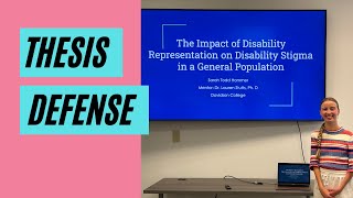 SENIOR THESIS DEFENSE PRESENTATION  Impact of disability representation on disability stigma CC [upl. by Uriah]