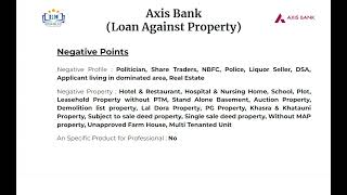 Axis Bank Loan Against property [upl. by Nodnyl635]