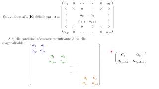 Exo Etude de la diagonalisabilité dune matrice carrée  penser à une décomposition en sev stables [upl. by Nemrac90]