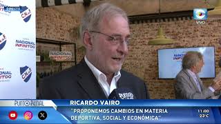 RICARDO VAIRO ESTE DOMINGO HABLAMOS CON EL CANDIDATO A PRESIDENTE DE NACIONAL POR LA LISTA 8 [upl. by Sanfred]