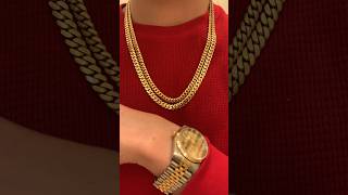 7mm VS 6mm Miami Cuban Link Chain Comparison🔥 14k Gold• Daniel Jewelry Inc• New Rolex• gold rolex [upl. by Dahlia]