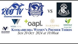 Kookabburra Women’s Premier Thirds T20 Rd 4 [upl. by Tsiuqram873]