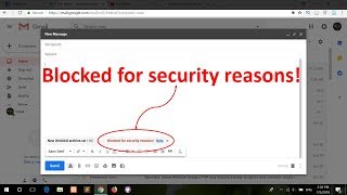 Blocked for security reasons Solved 2018 [upl. by Almeria854]