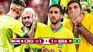 🇧🇷 BRASILE FUORI dal MONDIALE REACTION dallo STADIO di CROAZIA 42 BRASILE ai RIGORI in QATAR [upl. by Jolyn]