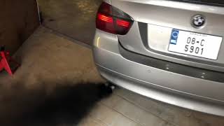 BMW e90 318D straight pipe popcorn [upl. by Atirrehs]