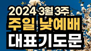 주일오후예배 대표기도문 예시ㅣ2024년 3월 주일 예배 대표기도 예문ㅣ3월 셋째 주일 낮예배 대표기도문 ㅣ대표기도가 어려운분들을 위한 주일예배 기도문 예시 [upl. by Vaughan]