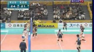 Russia vs Korea World Championship volleyball 2010 [upl. by Aynuat478]