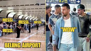 WOW Messi Gets Huge Welcome from Beijing Fans  Messi Chants in Beijing  Argentina Friendlies 2023 [upl. by Muhammad]