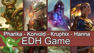 Pharika vs Korvold vs Kruphix vs Hanna EDH  CMDR game play for Magic The Gathering [upl. by Hinson]