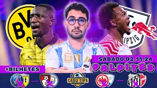 ⚽ PALPITES de FUTEBOL PARA HOJE 02 11 2024 SÁBADO  BILHETES PRONTOS  Cadú Tips [upl. by Buff]