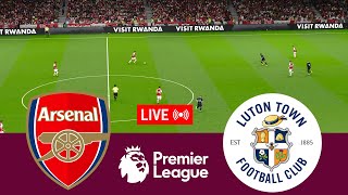 Arsenal vs Luton Town Premier League 2324 Full Match  Video Game Simulation PES 2021 [upl. by Cedric]