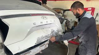 part 1 new creta back door dent work ⚒️⚒️🛠️ [upl. by Flight]