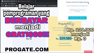 Cara belajar pemprograman gratis di situs progatecom [upl. by Nereus209]