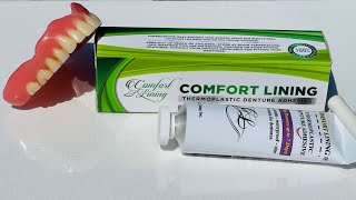 Comfort Lining Thermoplastic Denture Adhesive  Cushions Loose Dentures [upl. by Adlare702]