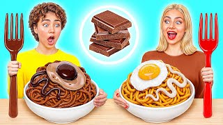 Schokolade vs Echtes Essen Challenge  Fantastische FoodHacks von Multi DO Challenge [upl. by Notlew527]