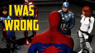 I Was Wrong About SpiderMan In Marvels Avengers I Tried To Be Positive [upl. by Eanad664]