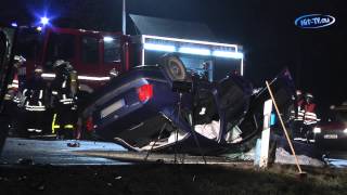 Ein Toter und drei Schwerverletzte bei Unfall in Wernsdorf bei Glauchau Sachsen 16022013 [upl. by Dnumyar]