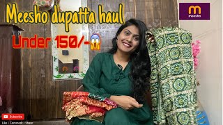 under 150meesho dupatta haul  meesho bandhani dupatta haul meesho cut work dupatta haul [upl. by Eulau]