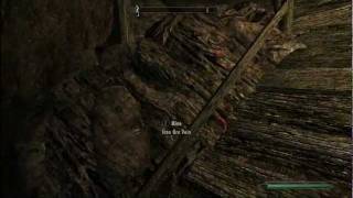 Skyrim  Notched Pickaxe Skyrim easter egg Ebony ores and how to mine faster [upl. by Nitza439]