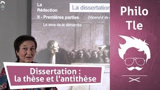 Philosophie  Terminale  Dissertation  la thèse et lantithèse [upl. by Oalsinatse785]