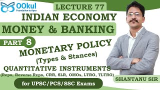 Monetary Policy  Types  Tools  Stances  Quantitative Instruments  Money amp Banking P8  L77 [upl. by Easlehc]