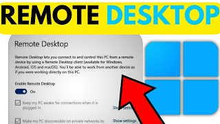 How to Set Up Windows Remote Desktop 2024 [upl. by Fita]