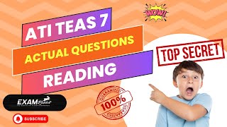 ATI TEAS 7 READING PRACTICE QUESTIONS  HOW TO PASS ATI TEAS 7  ATI TEAS 7 REVIEW [upl. by Truman]