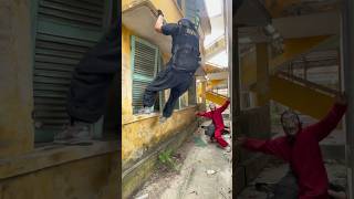 Money Heist Vs Police  1320 parkour bubblesgangz moneyheist badguys police [upl. by Lordan995]