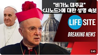 비가노 대주교님 시노드에 관한 성명 BREAKING NEWS Archbishop Viganò’s reaction to the Synod [upl. by Lecroy170]