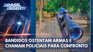 Criminosos ostentam armas enquanto policiais buscam quem matou soldado da Rota  Brasil Urgente [upl. by Maurizio867]