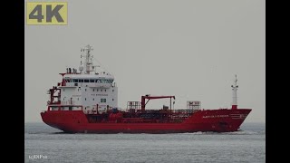 ALEYNA MERCAN  Shipspotting Germany 🇩🇪 IMO 9296547  River Elbe near Otterndorf  4K VIDEO [upl. by Allehcram982]