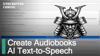 OpenAI Whisper API  Creating Audiobooks with Text to Speech  Unscripted Coding [upl. by Nyrrat409]