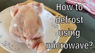 How to defrost meat using microwave  With subtitles [upl. by Barram]