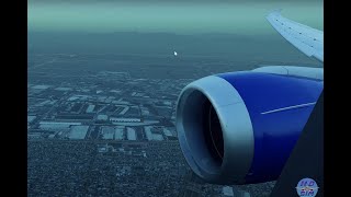 XP1212b2 Magknight787 v1110 APPROACH INTO LAX xplane12 [upl. by Aikam37]