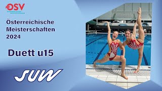 Österreichische Meisterschaften 2024 1 u15 Duett der SUW [upl. by Dorolice]