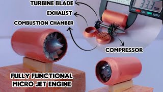 Making a Fully Functional Micro Jet Engine  diy Jet Engine [upl. by Anaela]