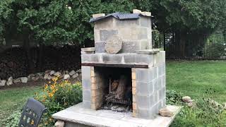 HOW TO BUILD AN OUTDOOR FIREPLACE LOW COST CHEAP [upl. by Jerrilyn]