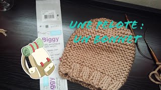 DIY  bonnet avec 1 pelote [upl. by Aerdua]