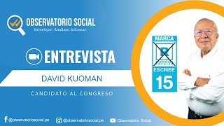 Entrevista a David Kuoman candidato al Congreso 15 por Renovación Popular [upl. by Fogarty164]