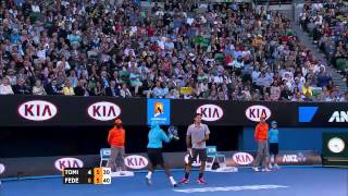 Federer Amazing Backhand  Australian Open 2013 [upl. by Htebirol]